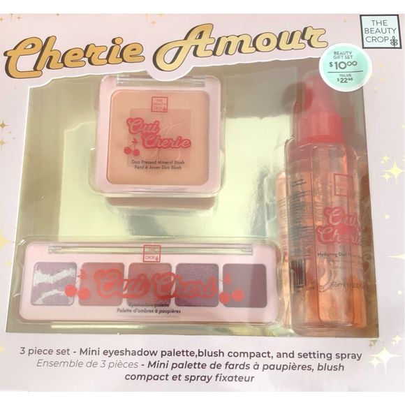 THE BEAUTY CROP - Cherie Amour Gift Set. Eyeshadow Blush & Setting Spray NWT! - Picture 10 of 12